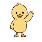Chip, the Blinkseed duckling, waving hello.